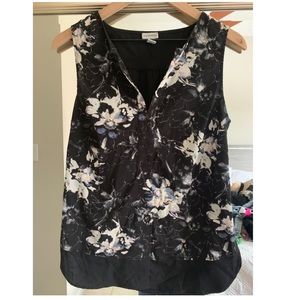 Black flowery blouse